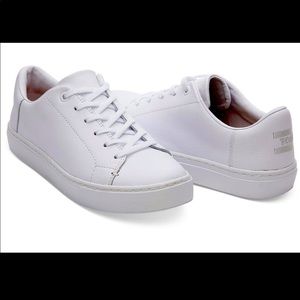 Toms White Leather Sneakers - Great Used Condition